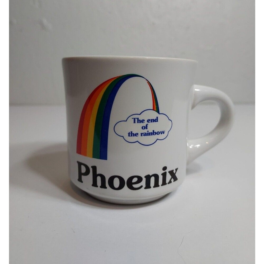 Phoenix Coffee Mug End Of The Rainbow Papel City Collectible‎ Retro Vintage